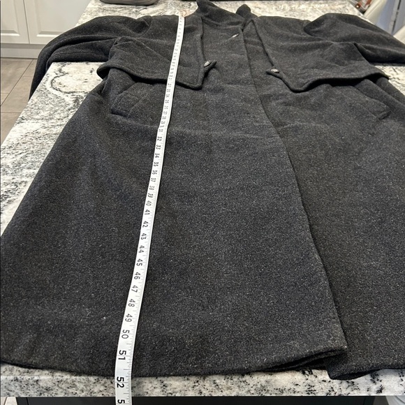 Size 16 Elegant Black Wool Trench Coat for Women very soft - Picture 10 of 10